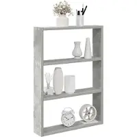 vidaXL Étagère murale gris béton 43x9x60 cm bois d'ingénierie