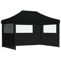 vidaXL Tente de réception noire 279 x 410 x 315 cm Tissu Oxford