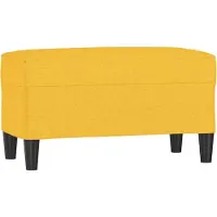vidaXL Banc Jaune clair 70x35x41 cm Tissu