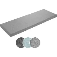 Sleepling Coussin de banc 120 x 40 cm, gris clair, dessous antidérapant, coussin de banc, coussin d'assise pour rebord de fenêtre, housse lavable,