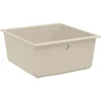 vidaXL Lavabo, 80 % quartz et 20 % résine, 430 x 460 mm, beige