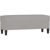 vidaXL Banc Gris clair 100x35x41 cm Tissu
