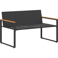vidaXL Banc avec coussins noir et turquoise 115 x 65 x 72 cm rotin