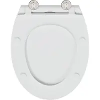 vidaXL Siège de toilette blanc 45,5 x 37,5 x 3,8 cm Duroplast
