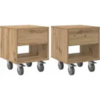 vidaXL Table de chevet 2 pcs Chêne artisanal 40,5 x 40 x 48 cm