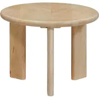 vidaXL : Tablettes gigognes, 2 pièces, blanches, diamètre 50 x 40 cm, en bois massif de manguier