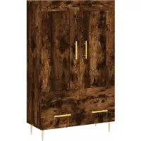 vidaXL Highboard chêne fumé 69,5x31x115 cm Bois composite