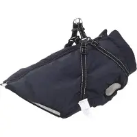 vidaXL Manteau pour chien, bleu marine, taille L, en polaire et polyester
