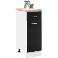 vidaXL Armoire de Tiroir Inférieure Riga Chêne noir 30 x 46 x 81,5 cm
