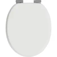 vidaXL Abattant de WC à fermeture douce, blanc, 44 x 38 cm, plateau en MDF