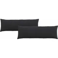 vidaXL Coussins de canapé 2 pcs Noir 120 x 40 cm