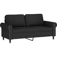 vidaXL Canapé 2 places noir 140 cm velours