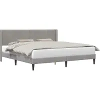 vidaXL Cadre de lit avec tête de lit Gris clair 180 x 200 cm Velours