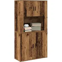 vidaXL Highboard vieux bois 80 x 33 x 150 cm Bois composite