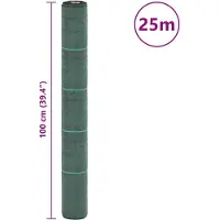 vidaXL Membrane anti-mauvaises herbes vert 1x25 m PP