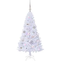 vidaXL Sapin de Noël artificiel blanc 120 cm PVC et acier