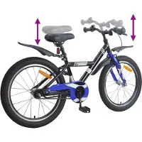 vidaXL Vélo enfant 18 pouces pour enfants de 5 à 7 ans Noir