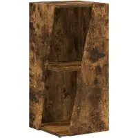 vidaXL Étagère latérale Chêne fumé 33 x 32 x 70,5 cm Matériau dérivé du bois