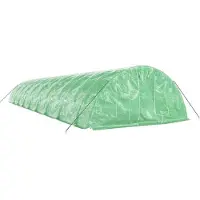 vidaXL Serre avec cadre en acier vert 90 m² 18x5x2,3 m