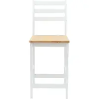 vidaXL - 2 chaises de salle à manger, bois massif d'hévéa, blanches