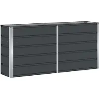 vidaXL Jardinière Anthracite 160 X 40 X 75 Cm Acier