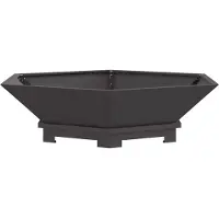 vidaXL Foyer noir 100 x 100 x 28 cm Acier
