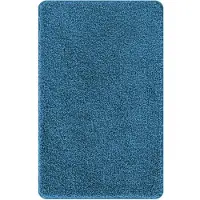 vidaXL Tapis de bain antidérapant Bleu 60 x 90 cm PP