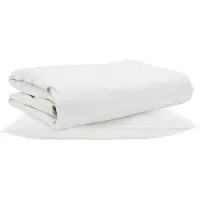 vidaXL Couverture d'été avec oreiller 2 pcs Blanc Plume de duvet