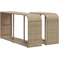 vidaXL Étagères de rangement 2 pcs gris résine tressée