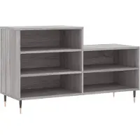 vidaXL Armoire à chaussures Sonoma gris 102x36x60 cm Bois d'ingénierie