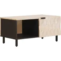 vidaXL Table basse blanche 80 x 50 x 40 cm en bois massif de manguier