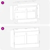 vidaXL Distributeur de nourriture pour lapins, noir, 64,5 x 25,5 x 45,5 cm, capacité de 6 kg