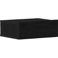 vidaXL Table de chevet flottante en chêne noir 40 x 32 x 15 cm bois d'ingénierie