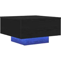 vidaXL Table basse noire imitation chêne 55 x 55 x 31 cm Bois composite