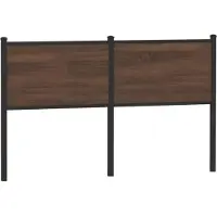 vidaXL Tête de lit de rechange aspect chêne brun 150 cm bois et acier