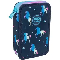 CoolPack Double trousse à crayons avec accessoires Jumper 2 Blue Unicorn