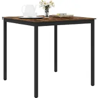 vidaXL Table d'appoint en bois composite, forme carrée