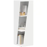 vidaXL Étagère latérale blanche 33 x 32 x 100,5 cm Matériau dérivé du bois