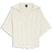 BOSS pour femme. 50559808 Chemisier beige Fordeaux (M), Casuel, Modal, Manche courte
