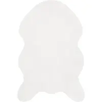 vidaXL Tapis antidérapant en fourrure synthétique Olite Blanc 60 x 90 cm Polyester