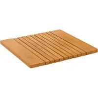 vidaXL Tapis de bain Uni Marron 59 x 40 cm bois