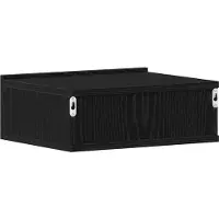 vidaXL Table de chevet flottante en chêne noir 40 x 32 x 15 cm bois d'ingénierie