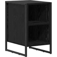 vidaXL Table de chevet Chêne noir 39.5 x 30 x 50 cm Bois d'ingénierie