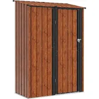 vidaXL Cabanes de jardin Marron 140,5 x 74 x 200 cm Métal