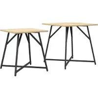 vidaXL Ensemble de tables d'appoint 2 pcs Chêne Sonoma et noir