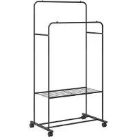 vidaXL Porte-vêtements Uni Noir