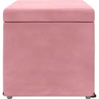 vidaXL Tabouret rose 61 x 41 x 40 cm, velours et bois d'ingénierie