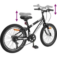 vidaXL Vélo tout terrain 20 pouces à 6 vitesses pour enfants de 5 à 8 ans