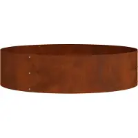 vidaXL Bordure de jardin, couleur rouille, 80 x 80 x 20 cm, acier résistant aux intempéries
