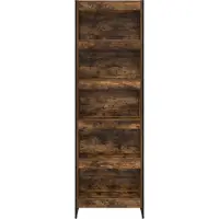 vidaXL Bibliothèque 2 Pcs Chêne Fumé 80 X 30 X 155 Cm